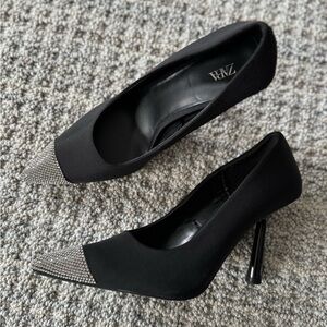 Zara Silver and Black High Heels